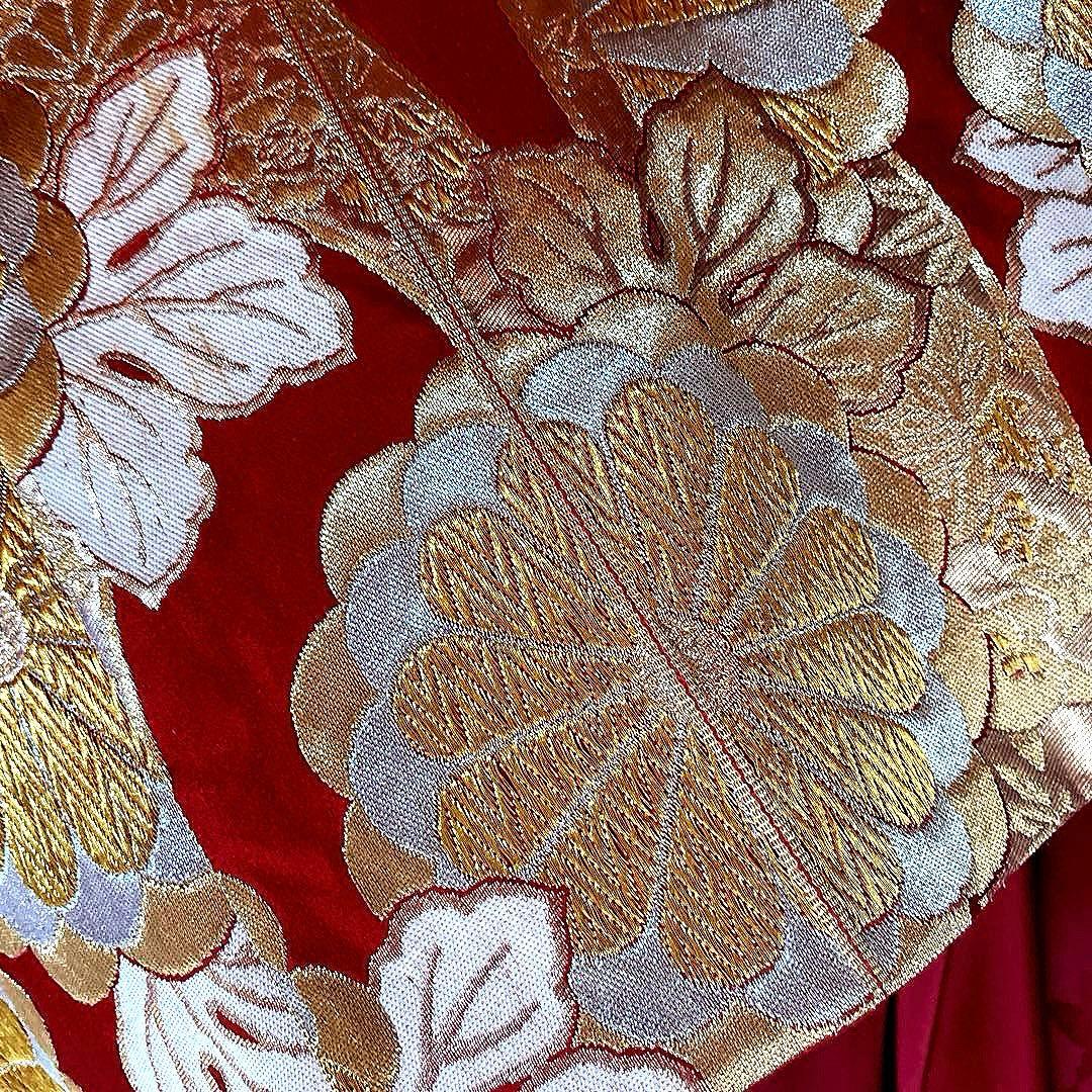 振袖フルセット 手染め無地 成人式振袖 振袖 裄丈68 ➕サイズ 赤系