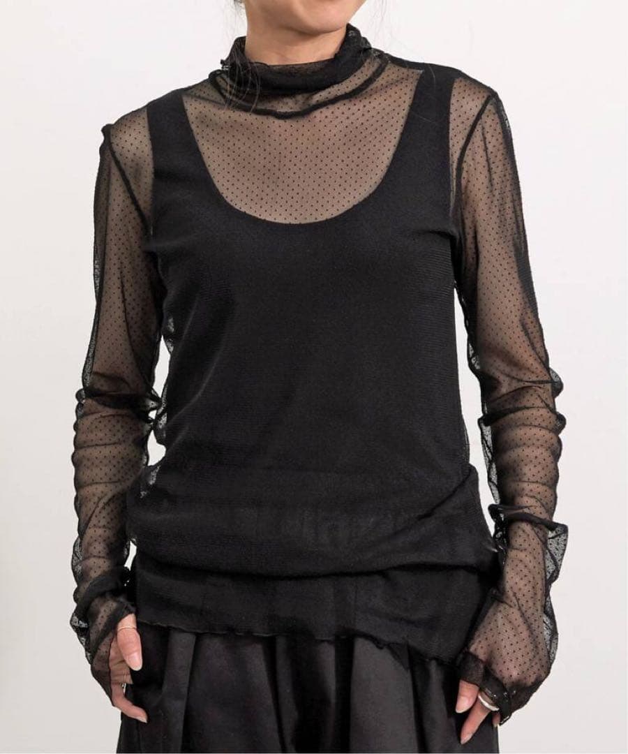 L'Appartement Col Pierrot ブラウスキャミソールセット COL PIERROT/コル ピエロ】 Back Zip V-neck Blouse（シャツ／ブラウス