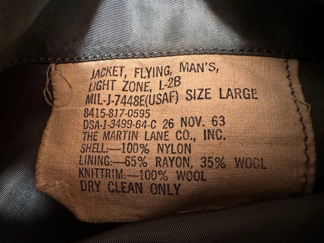 実物★L-2B★JACKET★フライト・ジャケット★U.S.AIRFORCE★