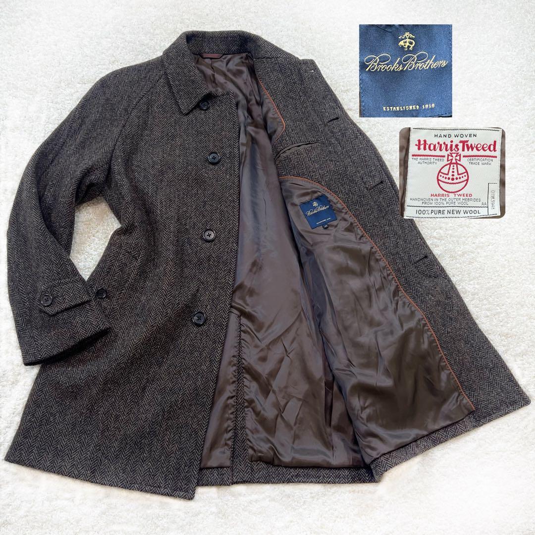 ブルックスブラザーズ ウール コート ハリスツイード ヘリンボーン