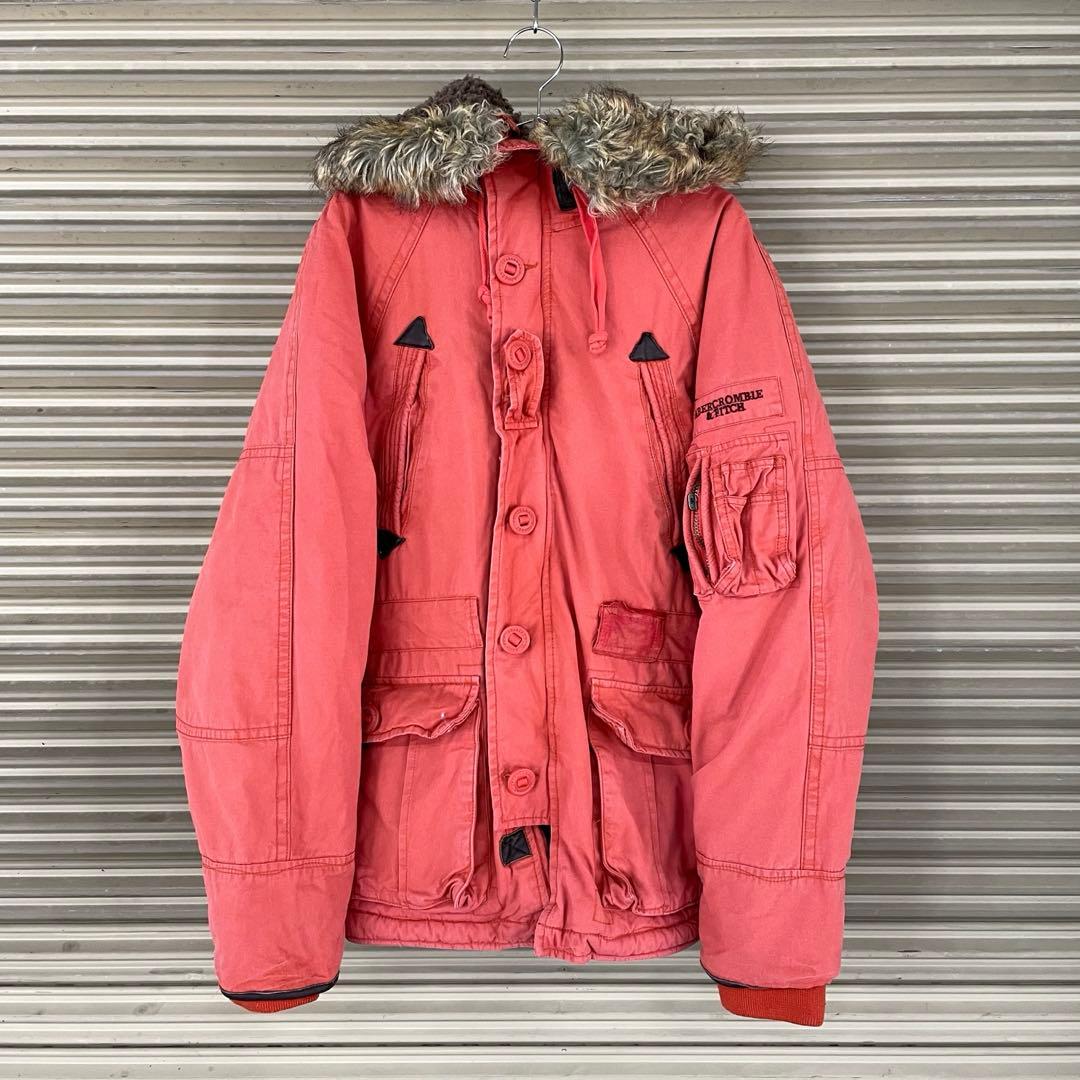 アバクロ used加工 MT.ワシントンジャケット ファーフーデッド 裏地ボア アバクロ used加工 MT.ワシントンジャケット ファーフーデッド 裏地