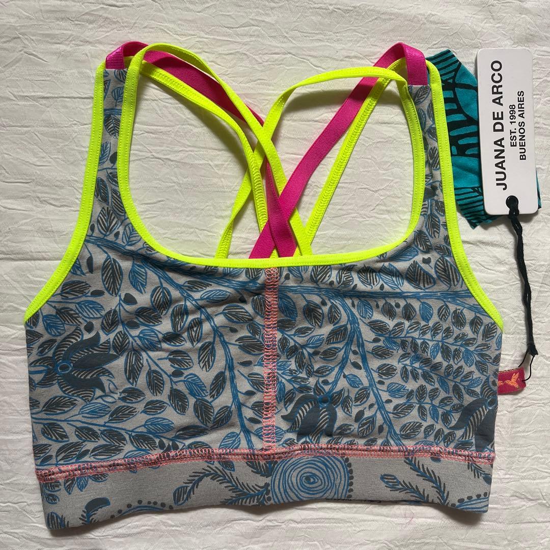 フアナデアルコ 新品スポーツブラ ヨガトップス ヨガウェア クロスバック ヨガウェア ブラ カップ付き ホットヨガ メッシュ バッククロス