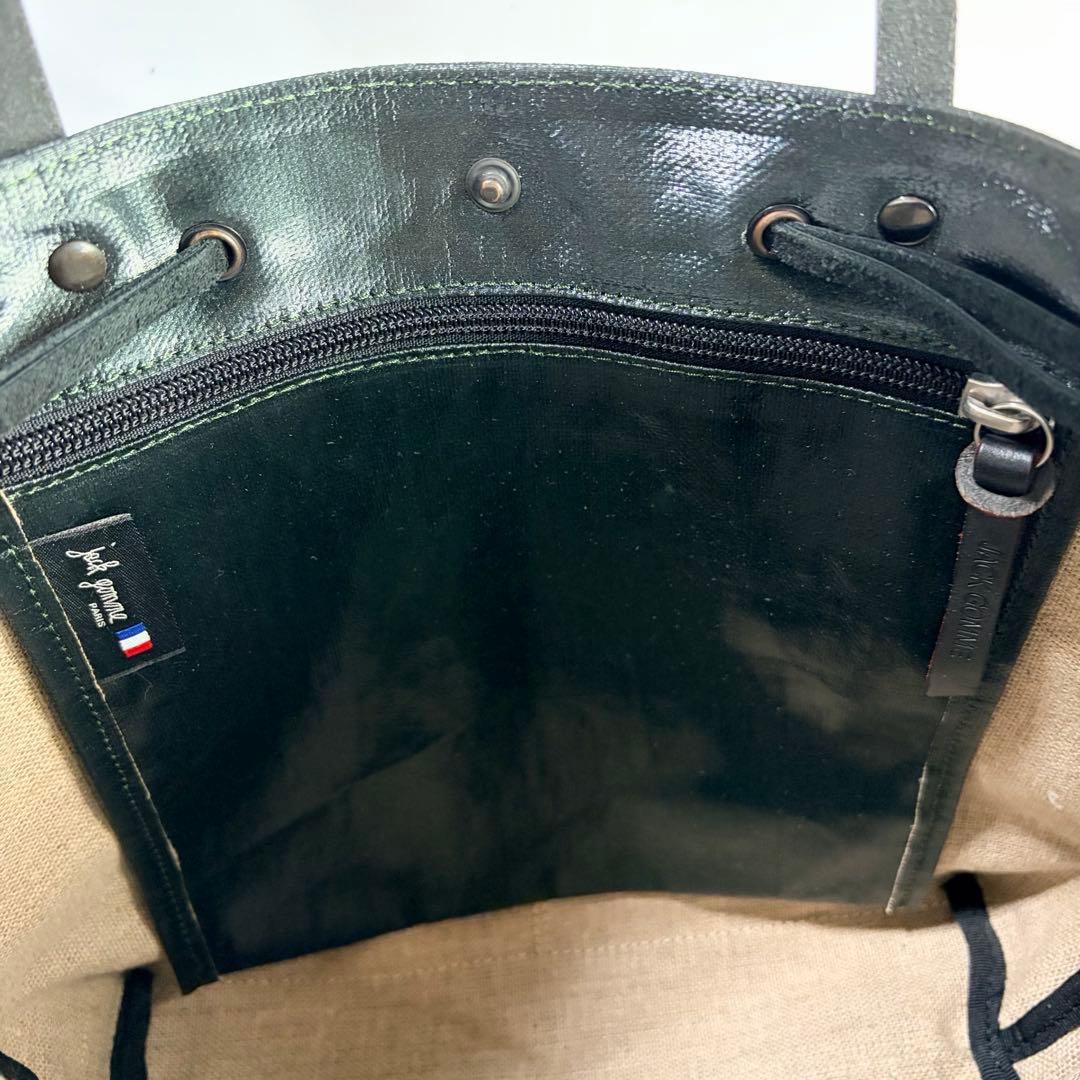 極美品】現行モデル ジャックゴム EMY エミー トートバック グリーン