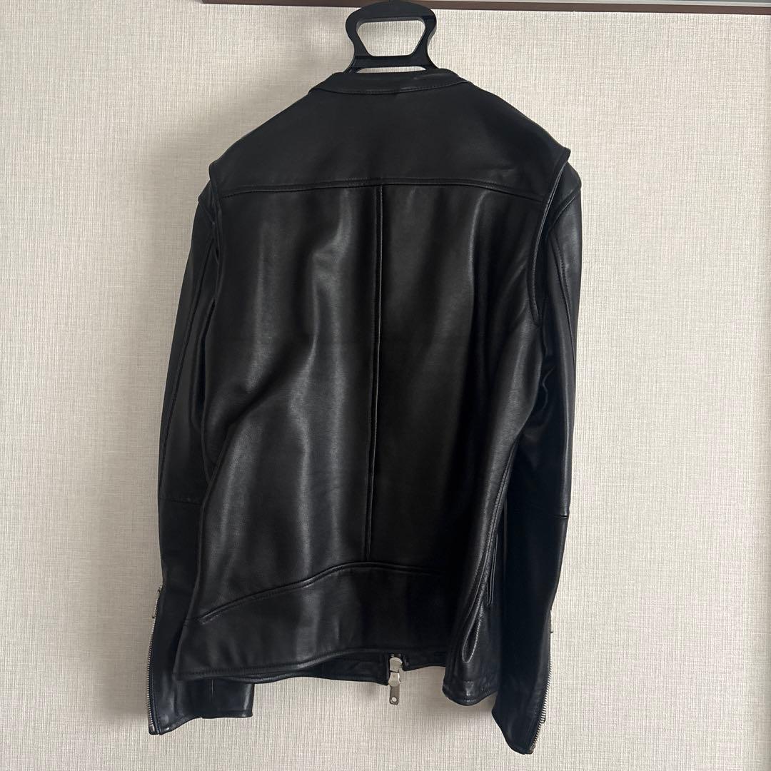 UNITED TOKYO ブラックレザーシングルライダースジャケット サイズ3