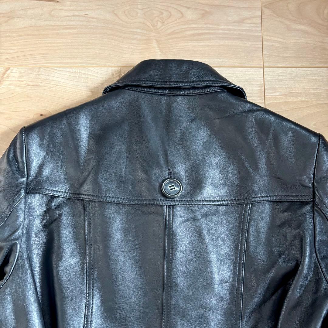 美品】BELLUCCI ベルッチ ラムスキン レザーコート トレンチコート 黒