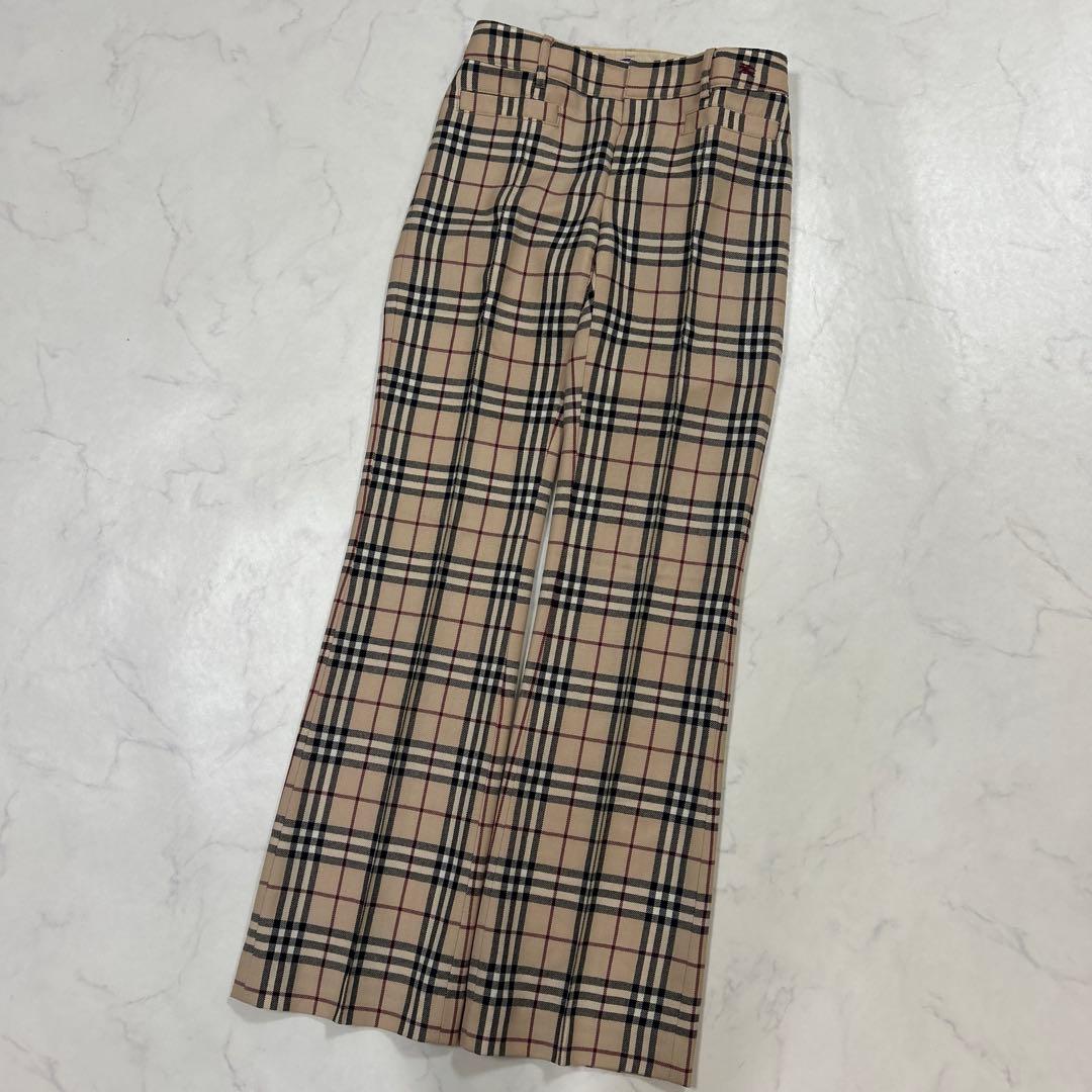 【新品】BURBERRY BLUELABEL ノバチェック　タックパンツ　日本製 BURBERRY BLUELABEL ノバチェック パンツ 34 - メルカリ