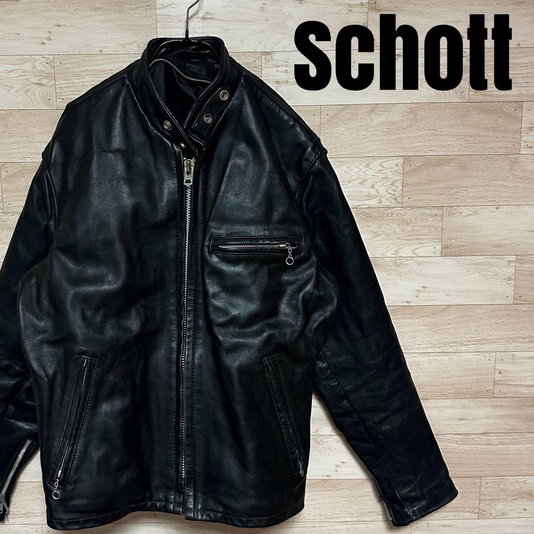 ✨Schott ショット 141 シングルレザーライダースジャケット 黒 40✨ ショット SCHOTT 141 シングルライダース ブラック | Jalana | ジャラーナ