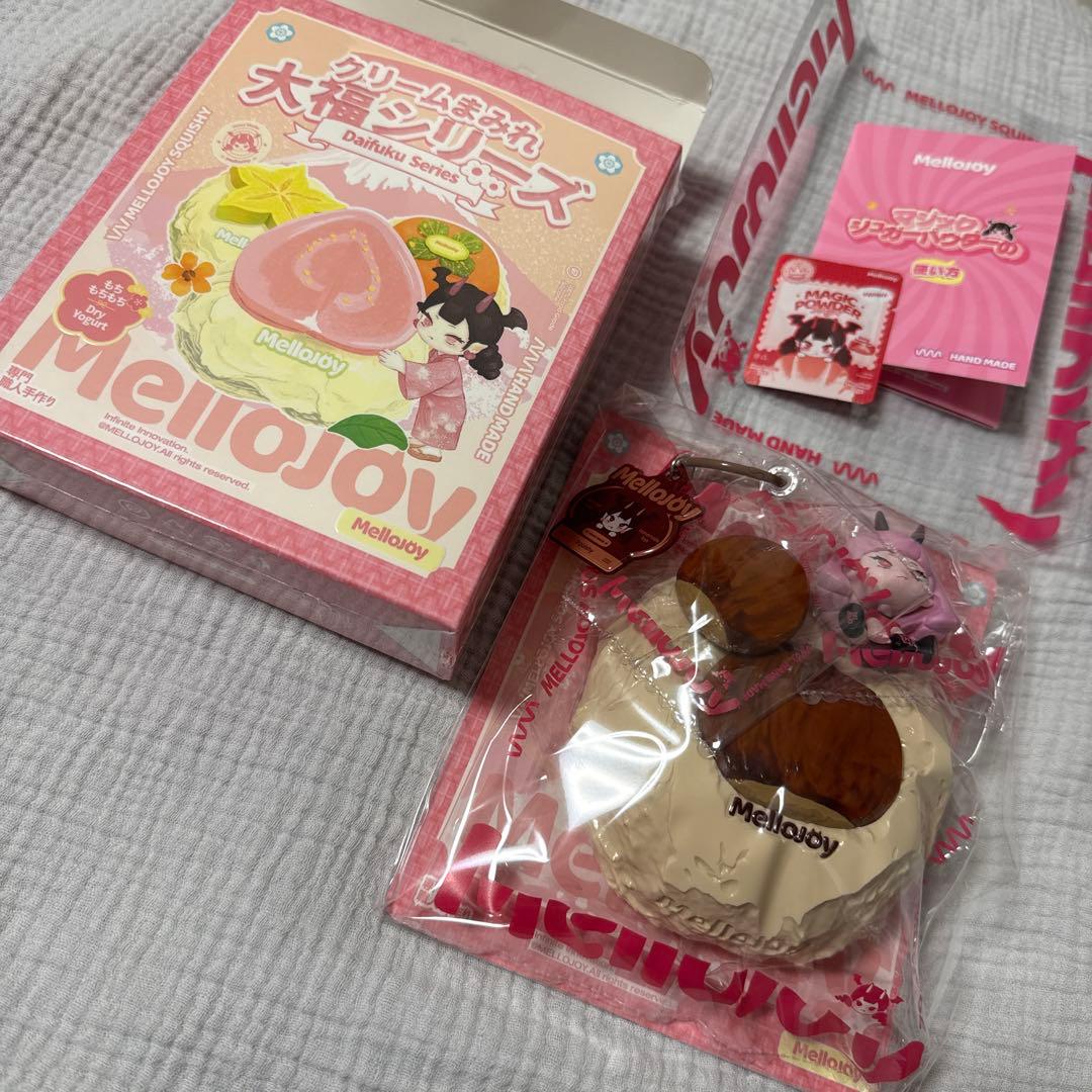 メロジョイ シークレット フィギュア付 大福 栗 Mellojoy スクイーズ