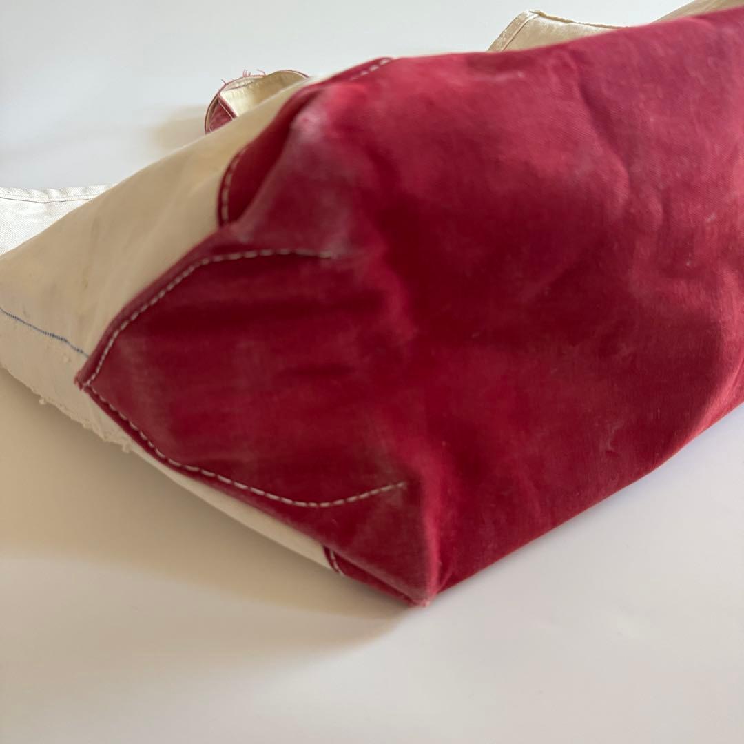 70s 80s L.L.Bean トートバッグ レッド タグなし