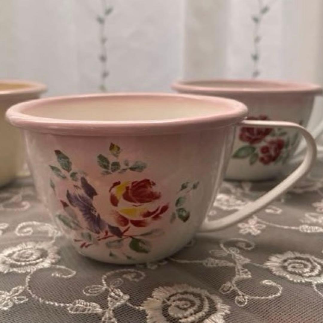 ホーロー imane イマン プリンセスローズ カップ 薔薇 ローズ - メルカリ