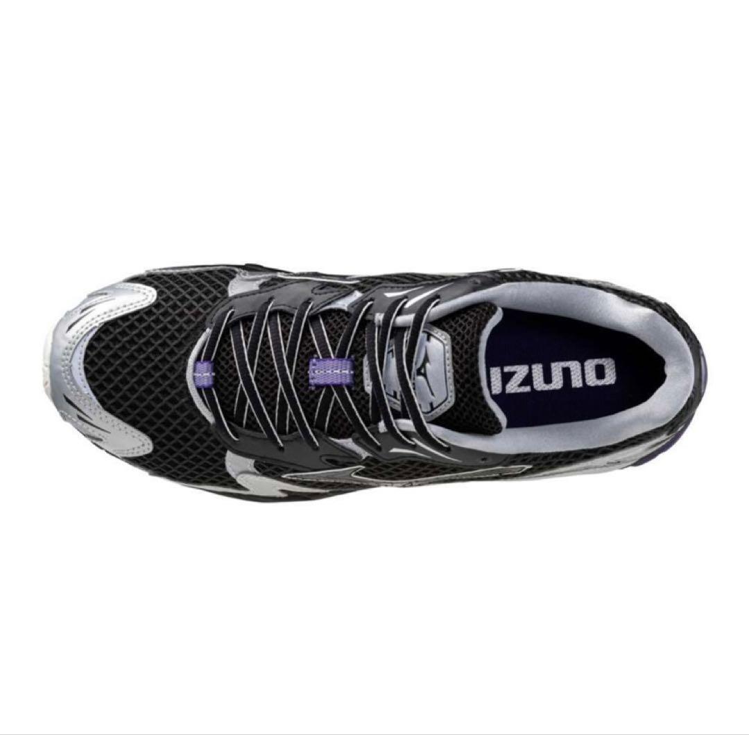 ミズノ MIZUNO WAVE RIDER10 ブラック×シルバー 23.5cm