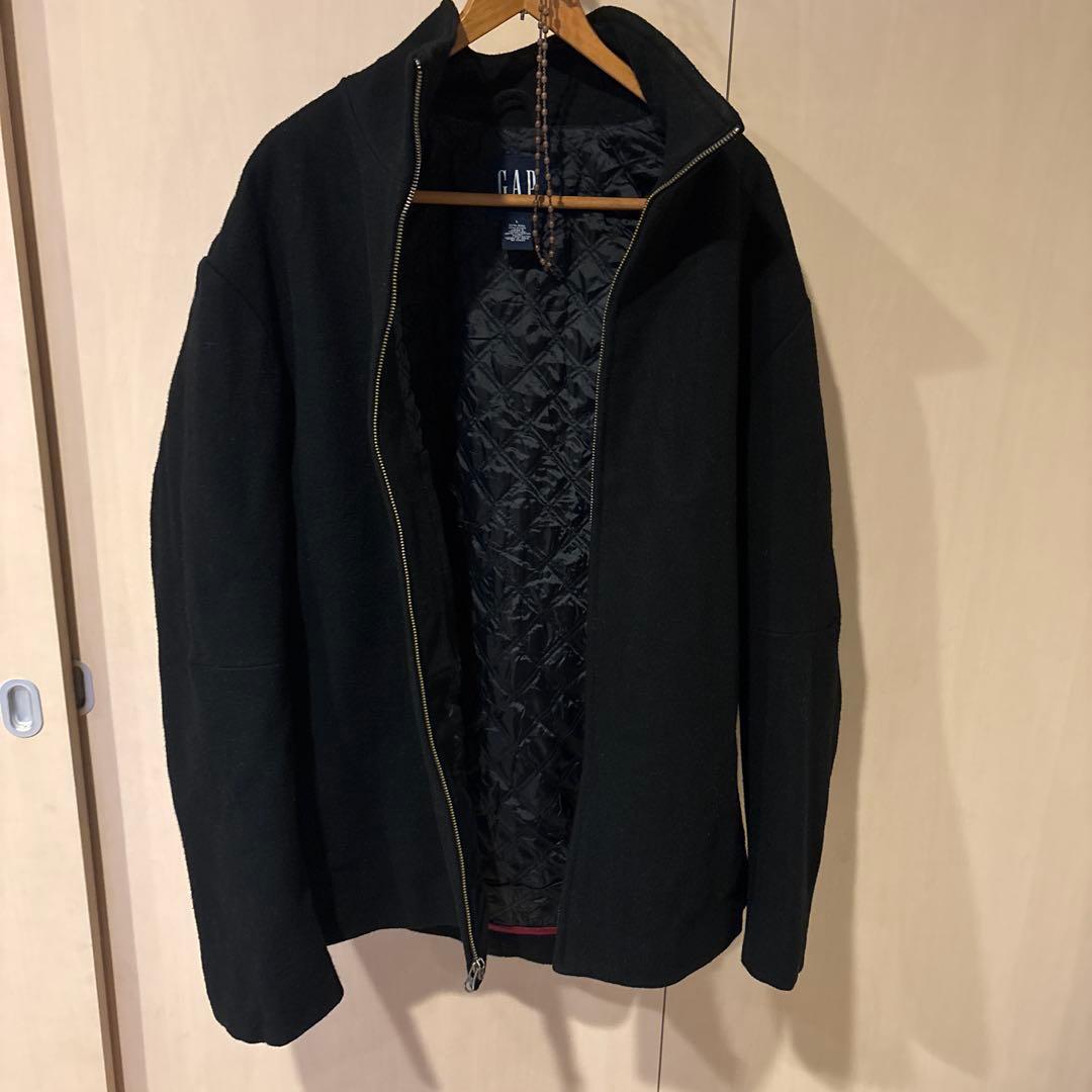 OLD GAP 00s Zip-up Wool Jacket Black - メルカリ