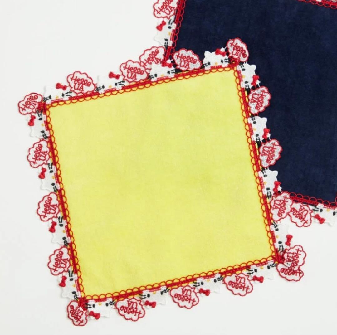 新品 キティ 近沢レース ユナイテッドアローズ ハンカチ イエロー