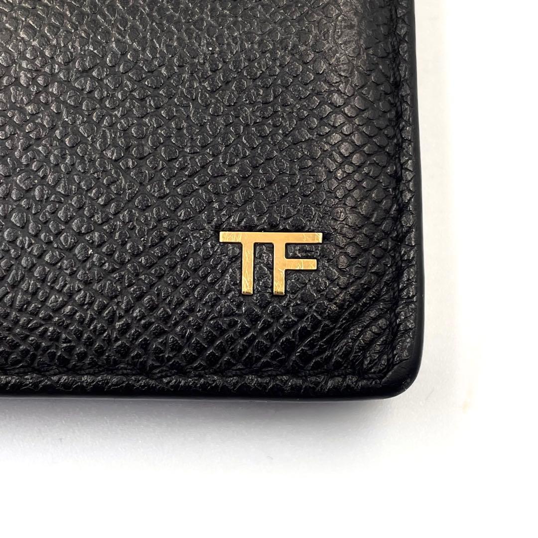 《超美品》TOM FORDトムフォード マネークリップ 本革 ゴールド金具 黒系