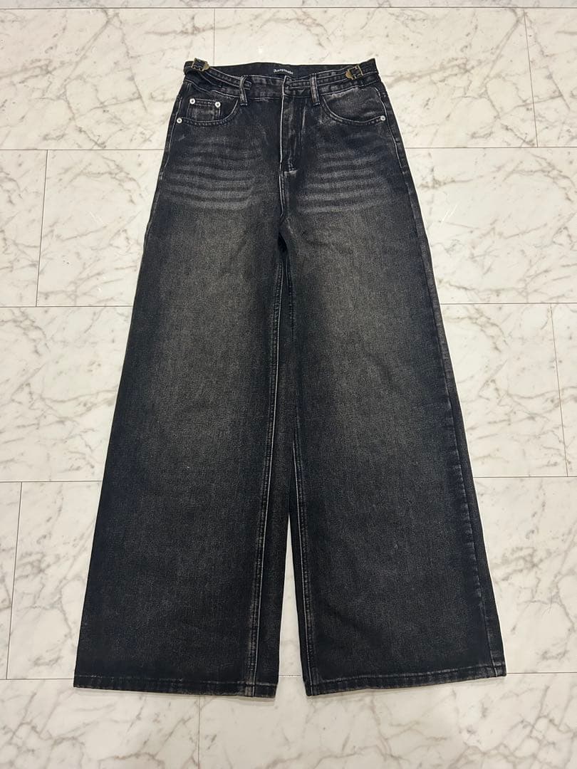 ブラック　バギーデニム Asapmode ストリート　y2k M 中古・古着通販】ASAPMODE (エイサップモード) バギーブラックデニム