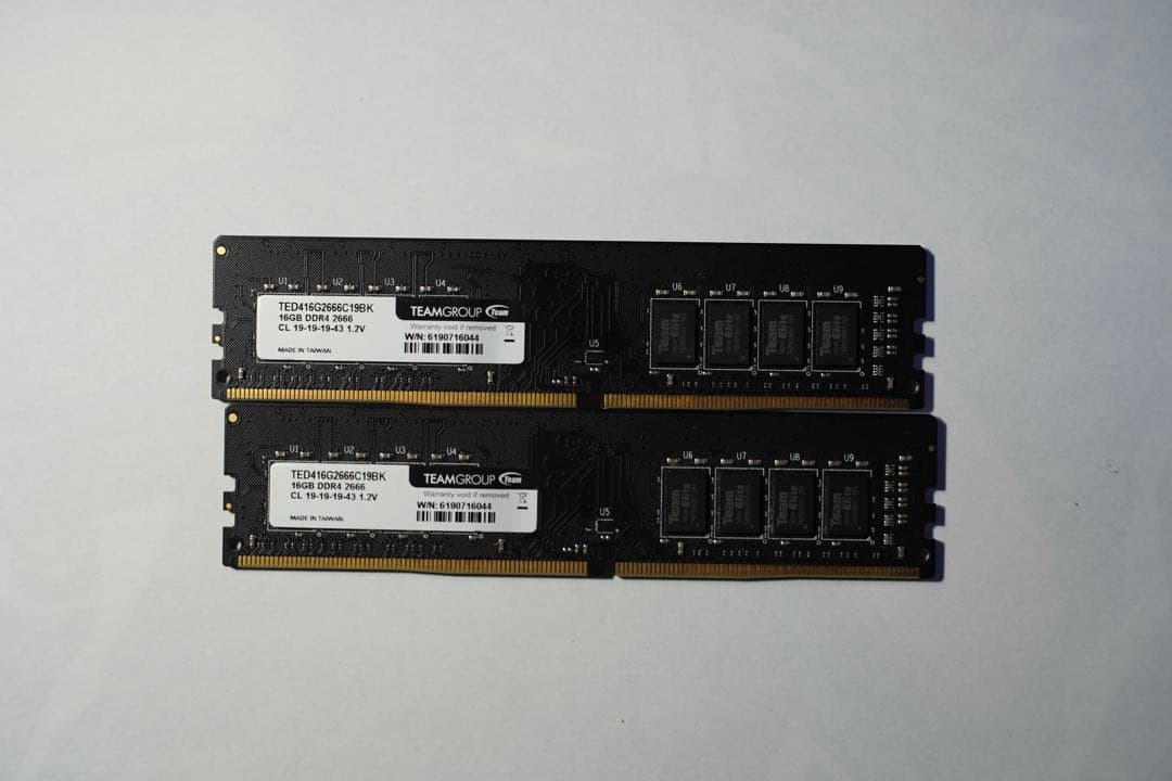 【ジャンク】TEAMGROUP DDR4 2666 32GB(16x2) TEAMGROUP|DDR4-2666 16GB 2枚 32GB|【ハードオフ公式通販】オフモール