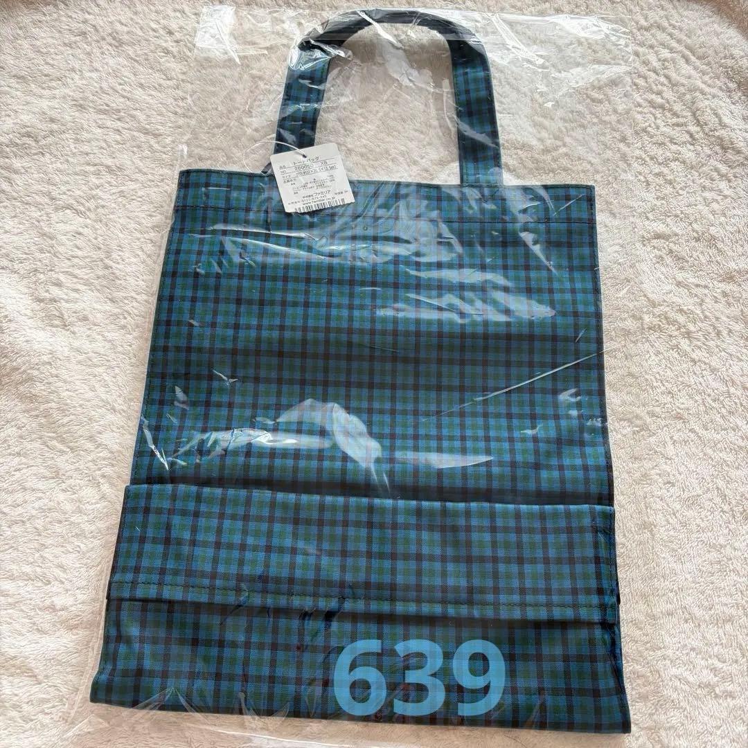 ファミリア 青系チェック トートバッグ 大 正規品 - メルカリ