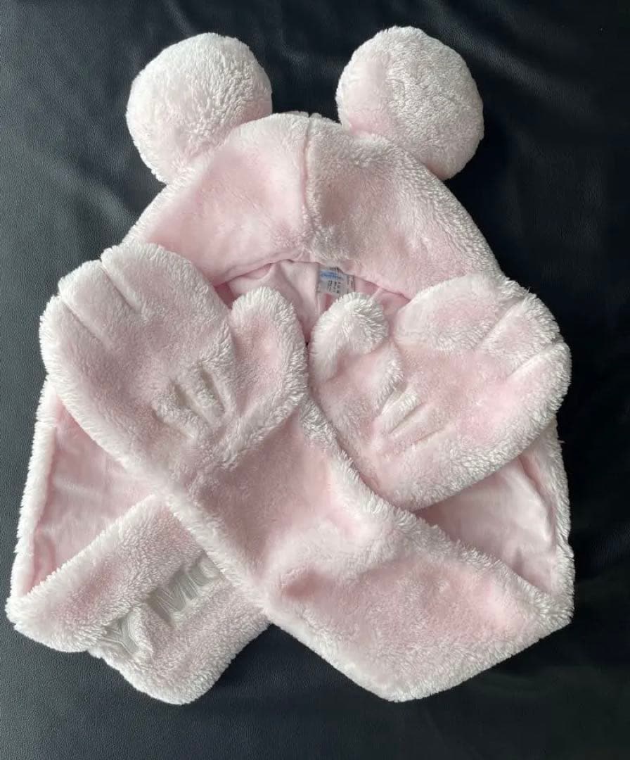 ディズニー ミニー マフラーファンキャップ - メルカリ