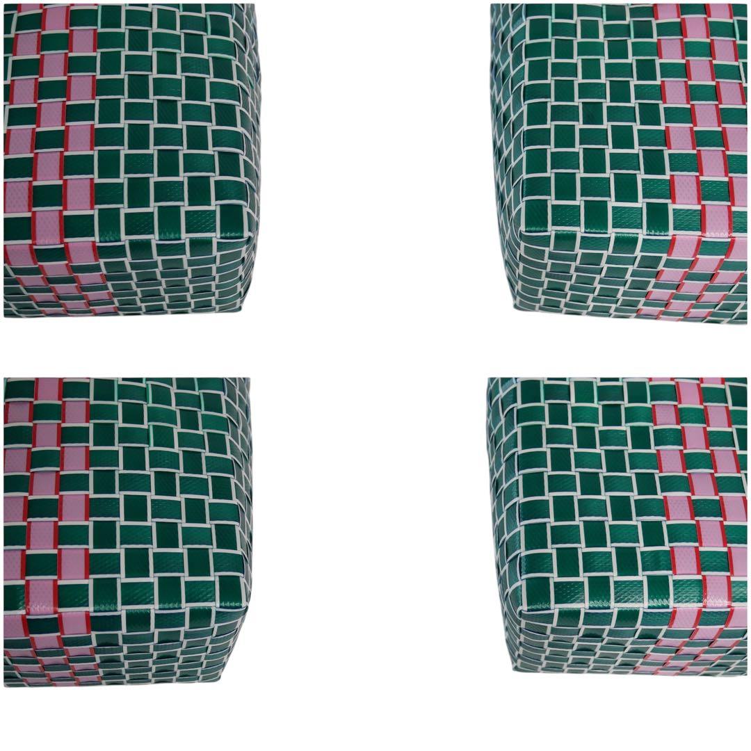 未使用級 マルニ マーケット フラワーカフェ マイクロ かごバッグ