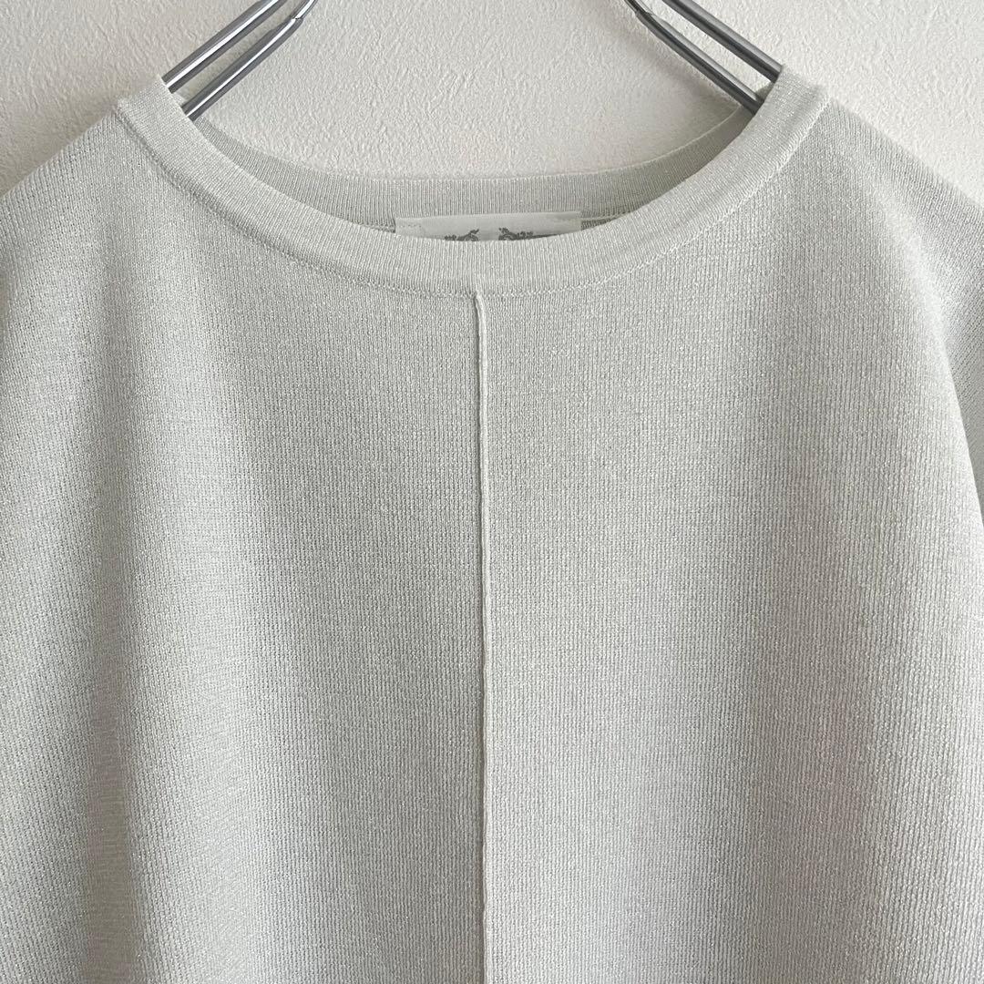 定価1.76万 ビアズリー 半袖サラッとプルオーバー シルバー 手洗い可