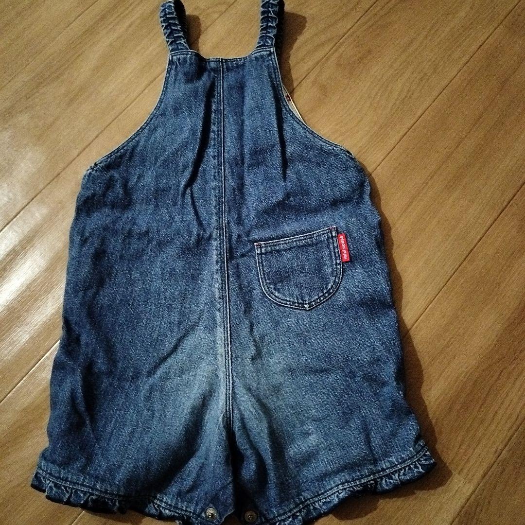 ミキハウス うさこちゃん 刺繍デニムオーバーオール 80cm MIKIHOUSE