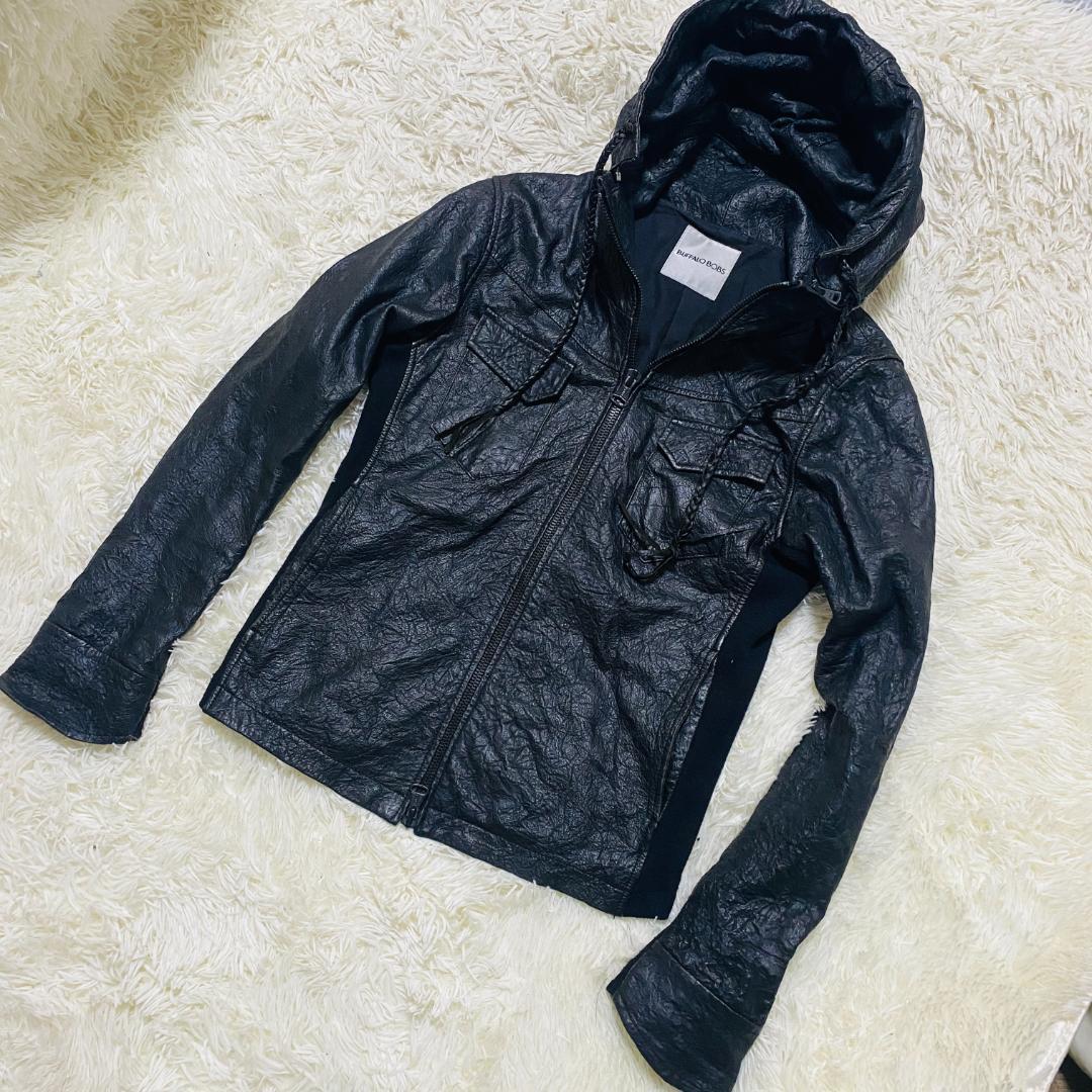 buffalo bobs バッファローボブズ レザージャケット ラムレザー L BUFFALO BOBS（バッファローボブズ） 革ジャン ライダース NORTH BEACH