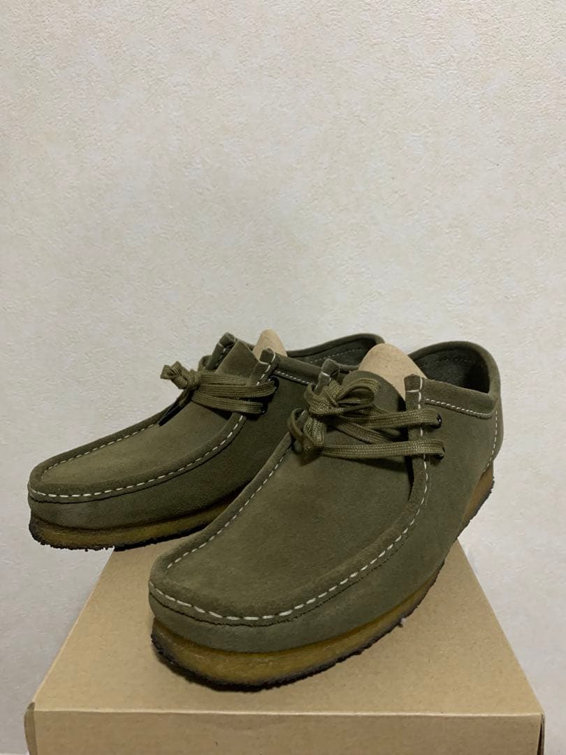 靴 Clarks Wallabee Khaki us 9 1/2 CLARKS Wallabee.GTX Khaki/Green Sde Khaki/Green Sde （クラークス
