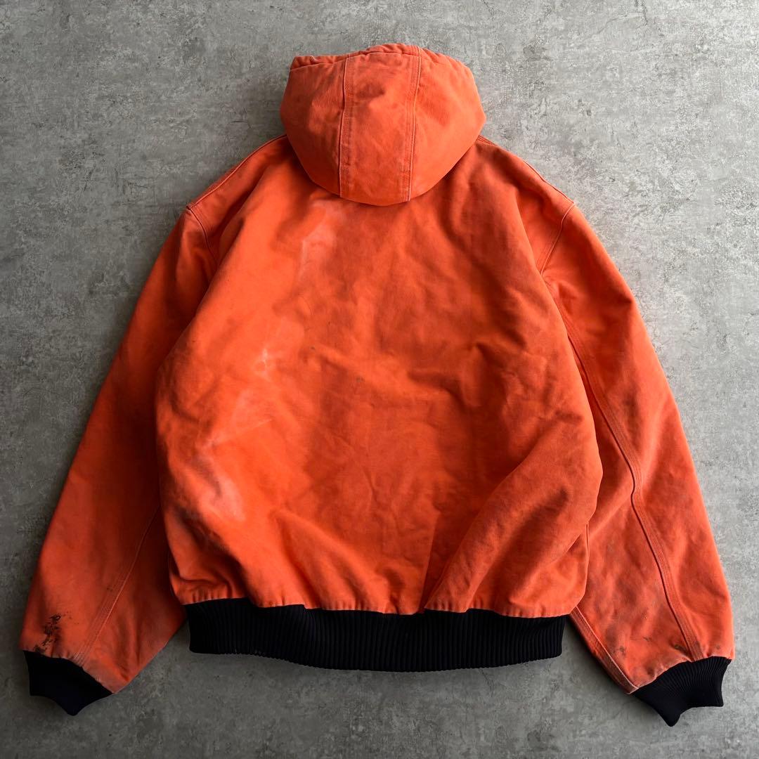 USA製□carhartt【L】アクティブジャケット ダックジャケット オレンジ