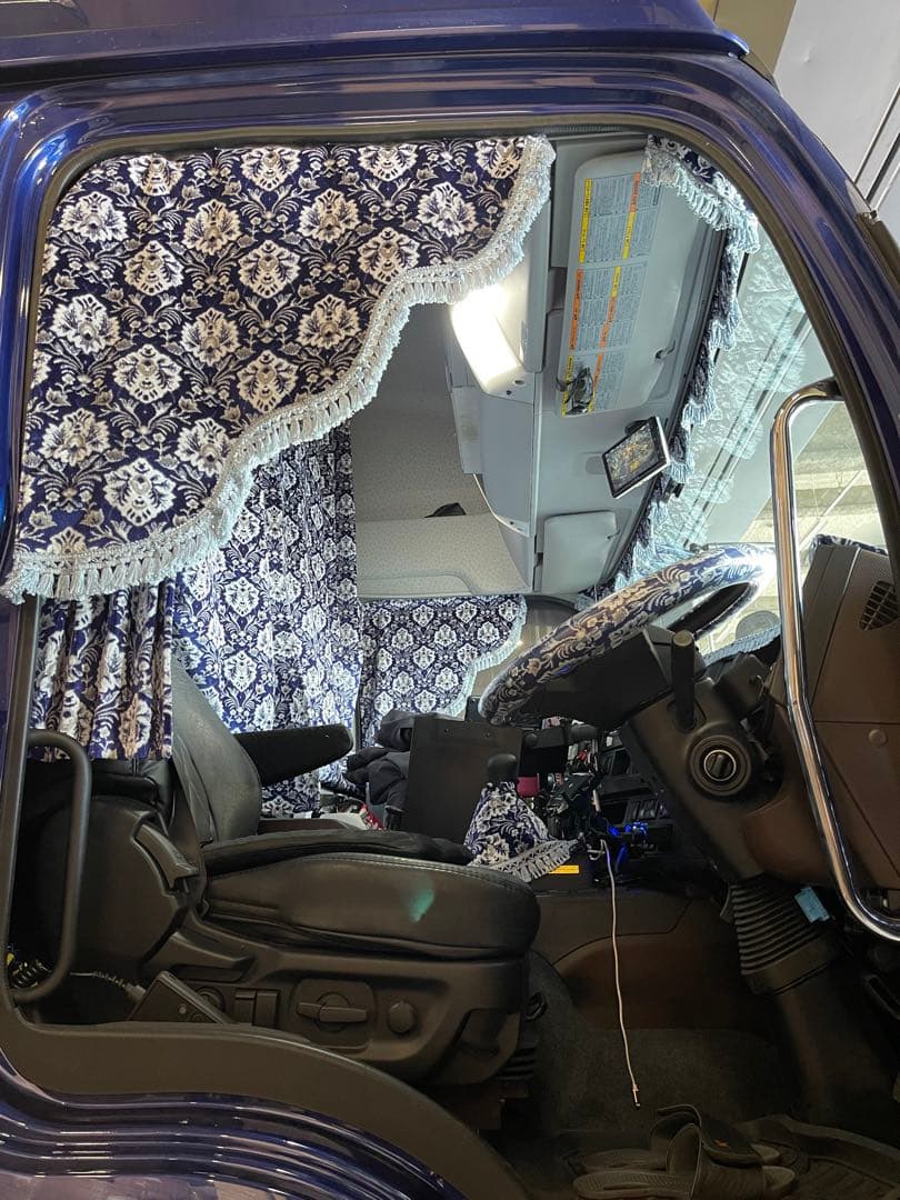 金華山 新格子 紺 いすゞ ギガ ハイルーフ トラック内装一式 - メルカリ