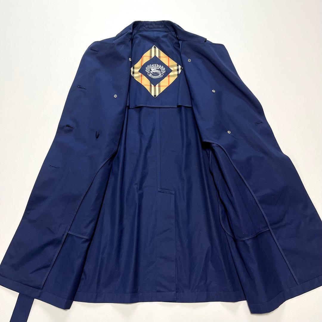 バーバリー トレンチコート 金ボタン ネイビー - メルカリ