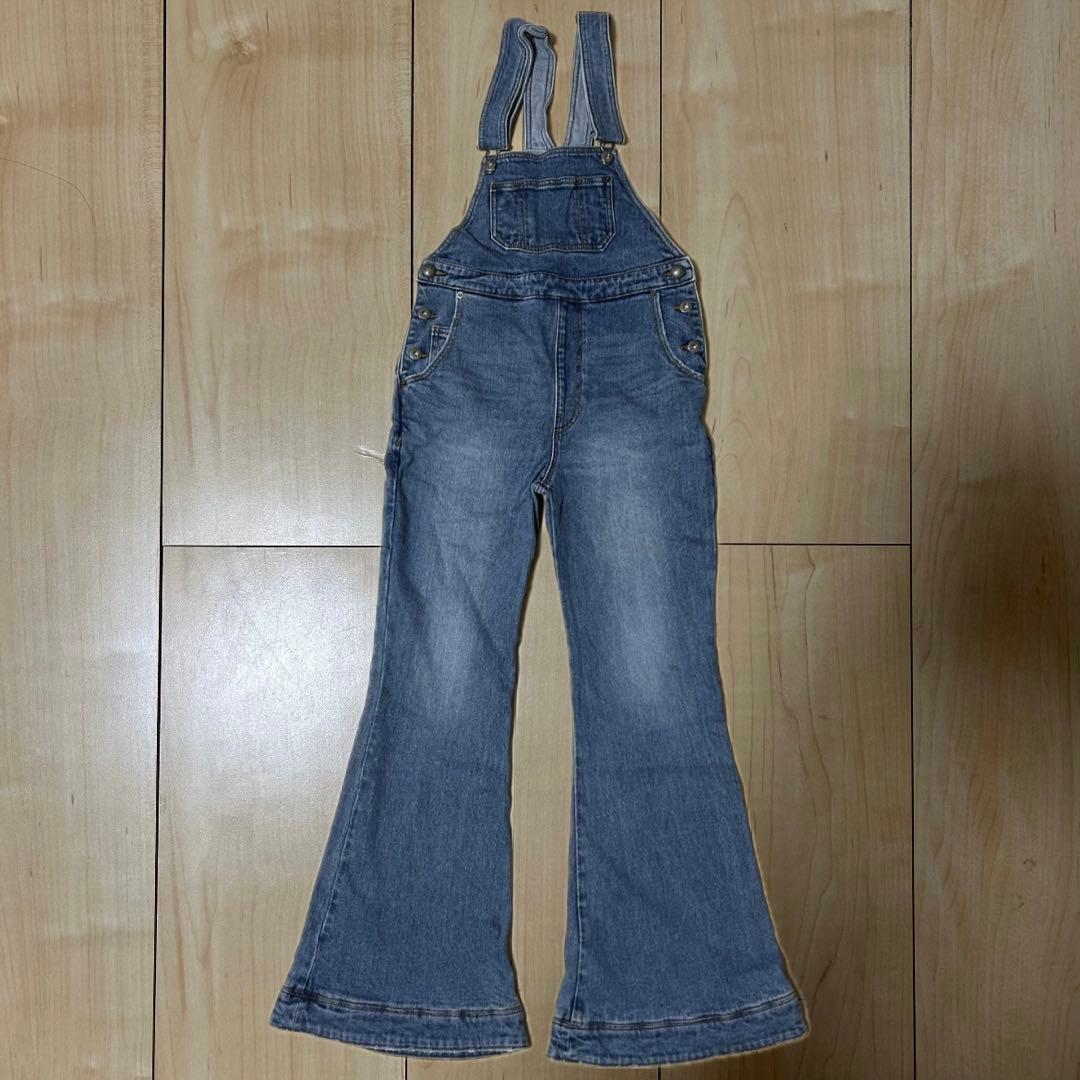 ALEXIA STAM denimデニムオーバーオール フレアパンツ - メルカリ