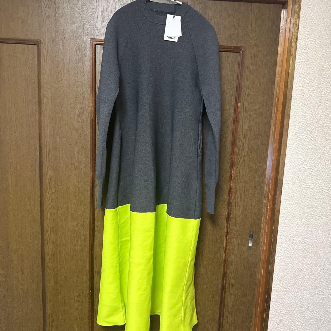 新品　タグ付き　OMMO グレー/イエロー ワンピース F 楽天市場】ワンピース ロング マキシ 大きいサイズ レディース