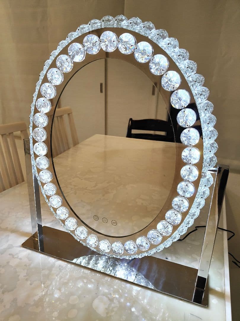 最終価格】Francfrancフランフラン ブリエ ハリウッドミラー ラウンド