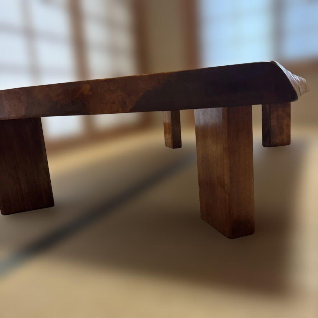 と*ん様 送料込み 木製光沢仕上げ長方形座卓