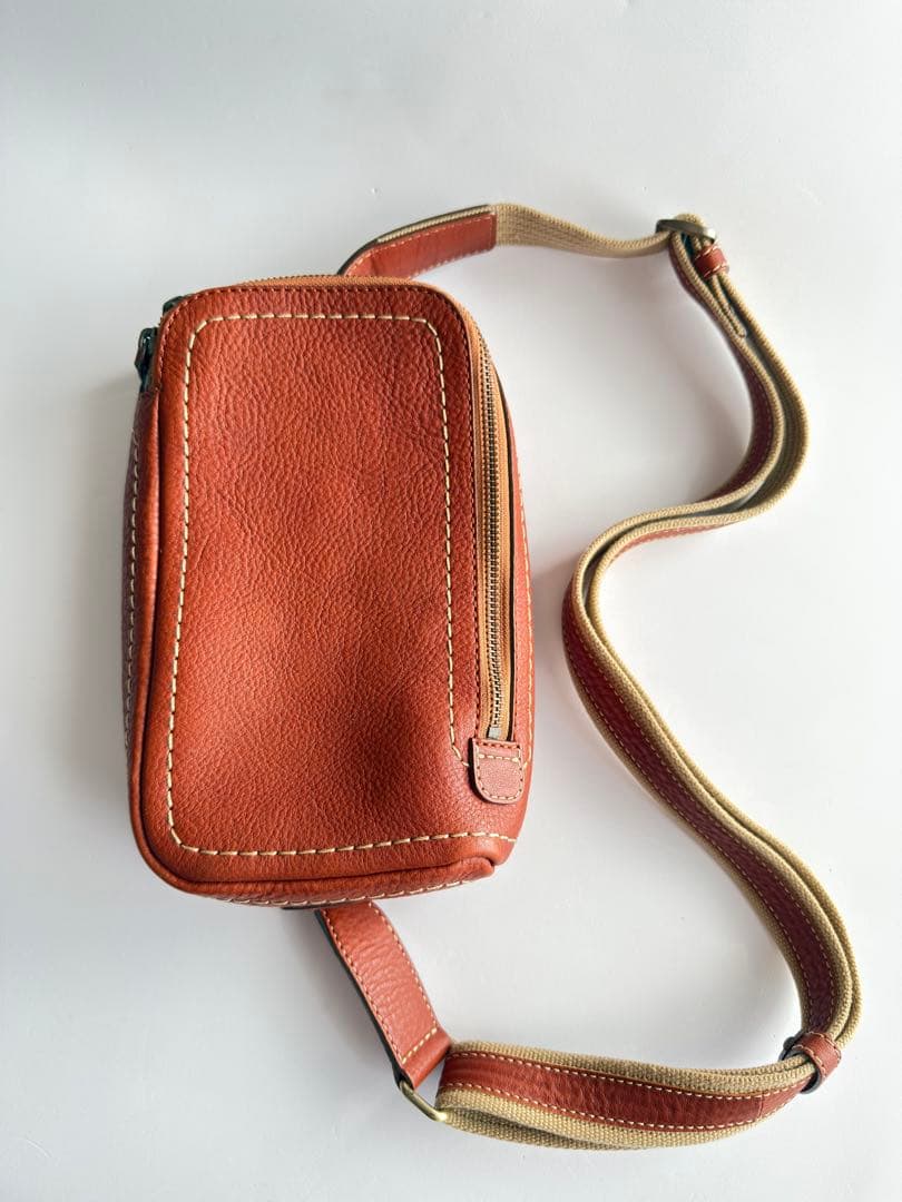 土屋鞄 トーンオイルヌメ ボディーポシェット ブラウン 定価42 900円【極美品】土屋鞄製造所 トーンオイルヌメ ボディー