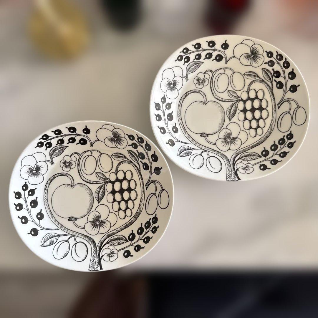 ♡*読様 【最終価格】アラビア パラティッシ ブラック オーバルプレート 25c ARABIA（アラビア） ブラック パラティッシ オーバルプレート 25cm