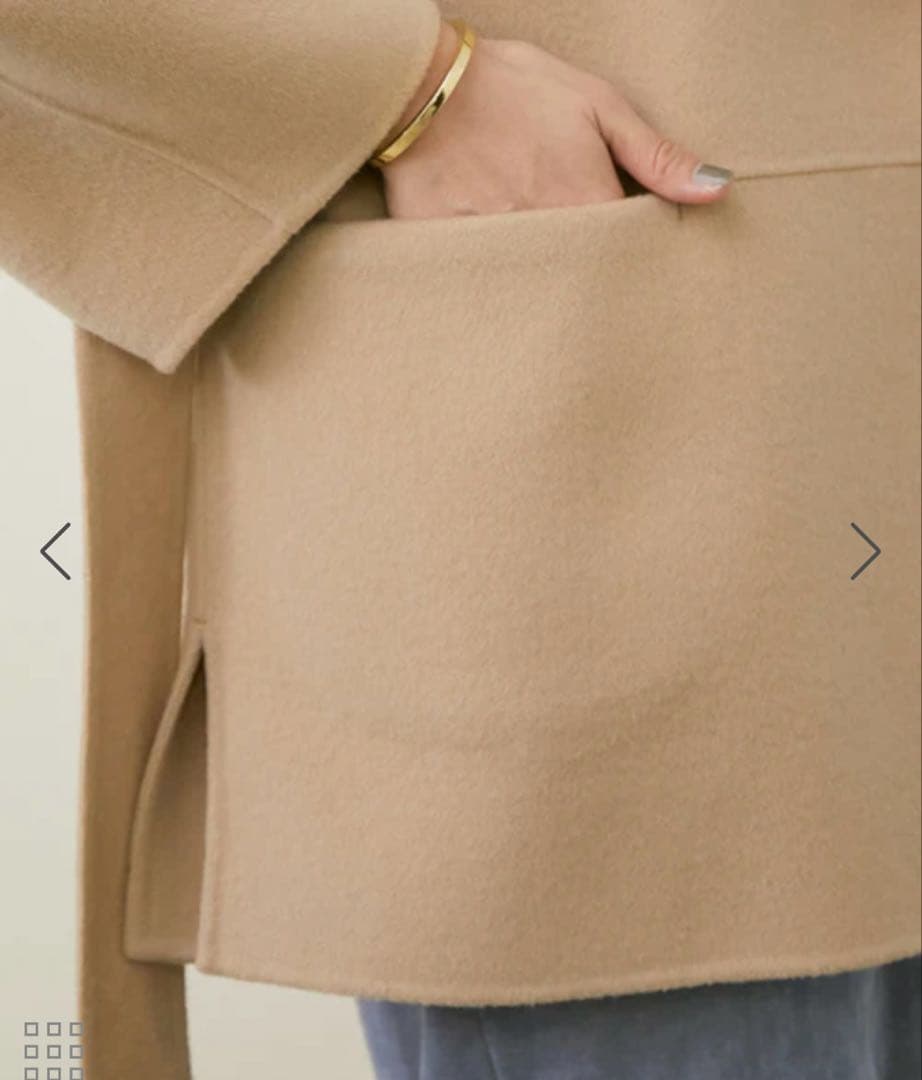 ROPEロペ リバーメルトンセーラーカラーショートフォルムコート