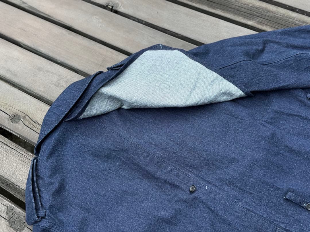 POUR HOMME 23AW Denim Trench Coat - メルカリ