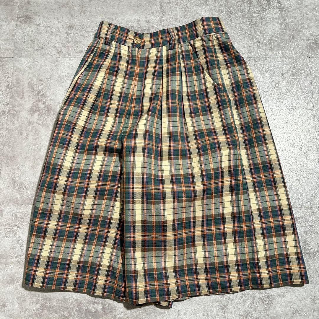 希少 / オールドバーバリー / チェック柄キュロット / 5AP