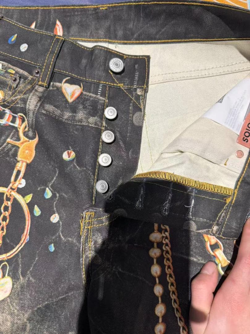 Acne Studios 馬年限定 チェーン柄ジッパーパンツ Sサイズ - メルカリ