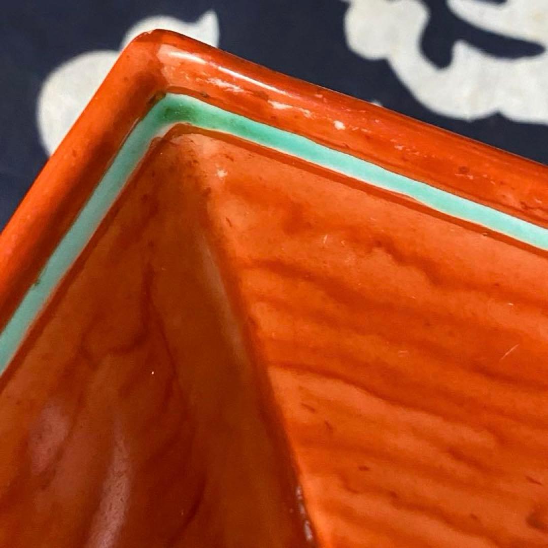 京焼 叶松谷 嘉靖意赤絵唐子画 向付 中国古玩大明嘉靖年製写し 二客組