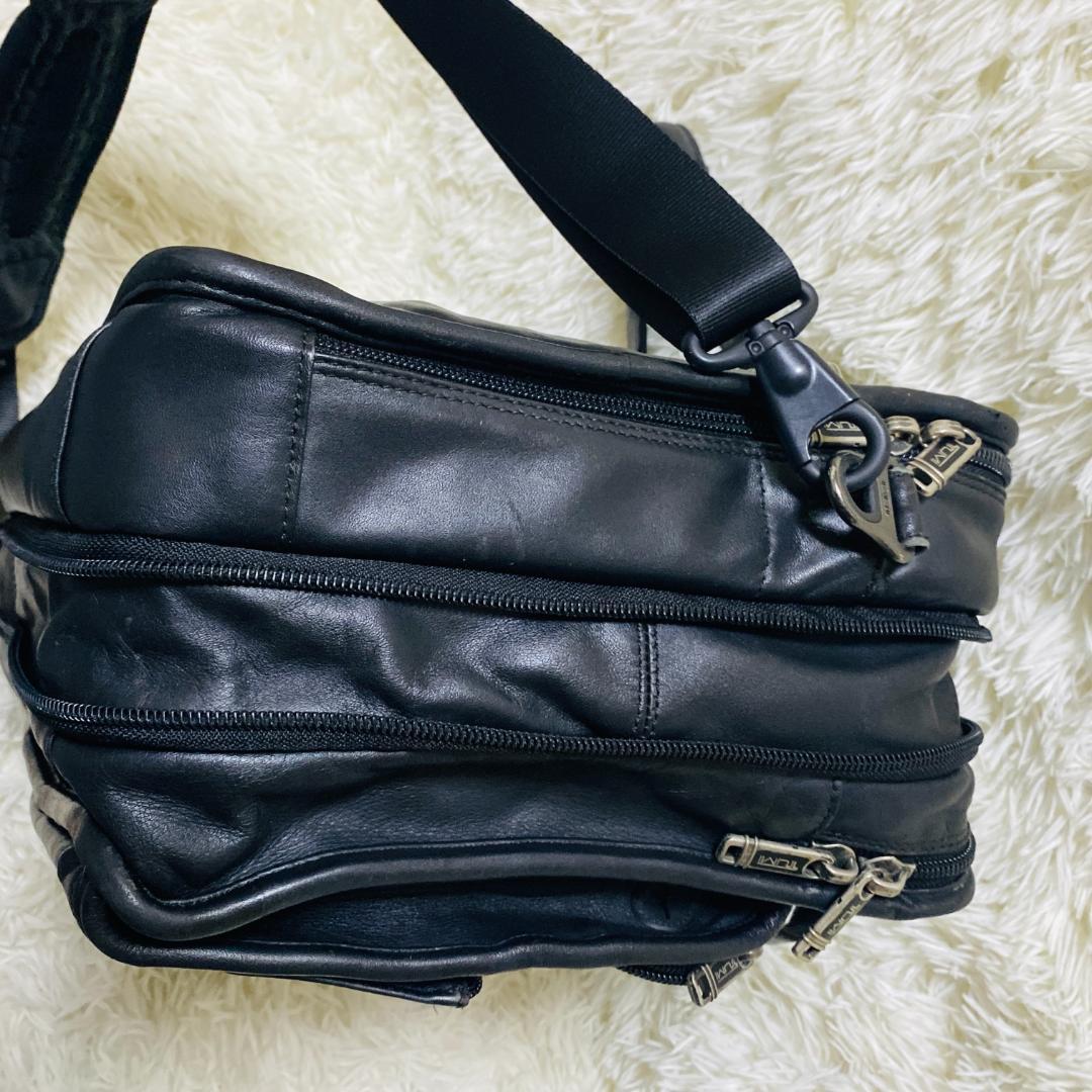 TUMI トゥミ 高級 2way レザービジネスバッグ 本革 黒 ショルダー