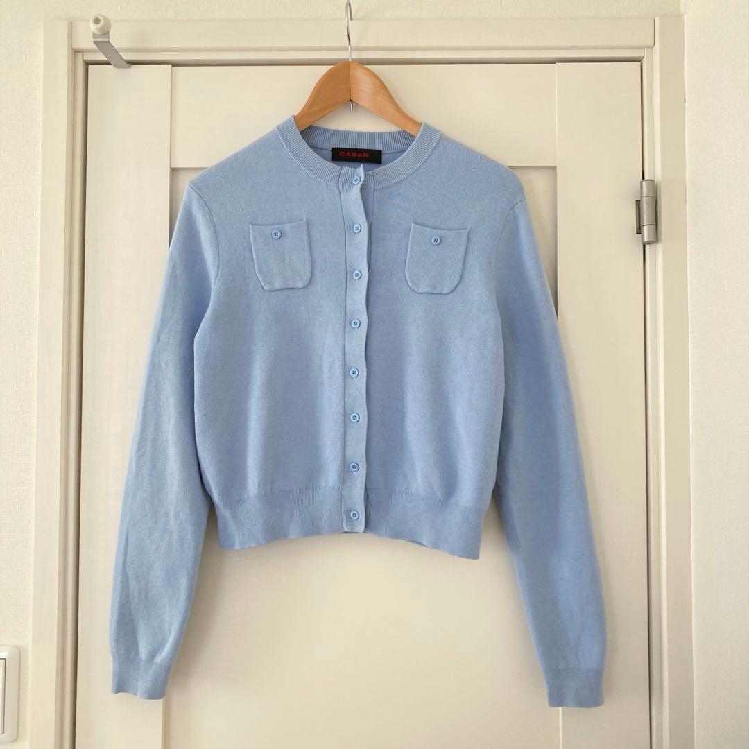キャバン CABaN コットンカシミヤ クルーネックカーディガン ライトブルー コットンカシミヤ クルーネックカーディガン | CABaN/キャバン | 三越