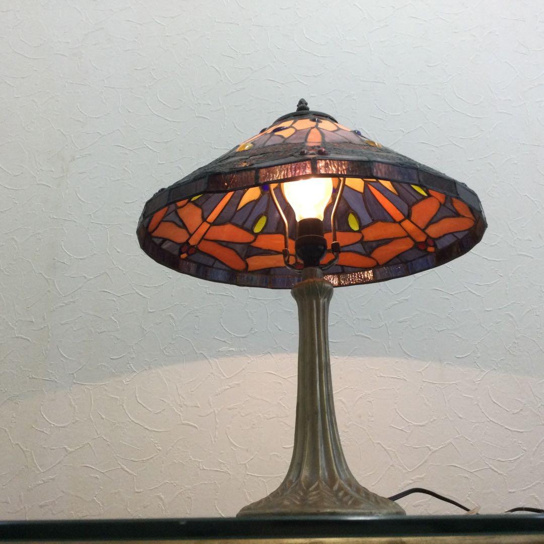 ステンドグラスランプ ドラゴンフライ トンボ柄 ティファニー調 - メルカリ