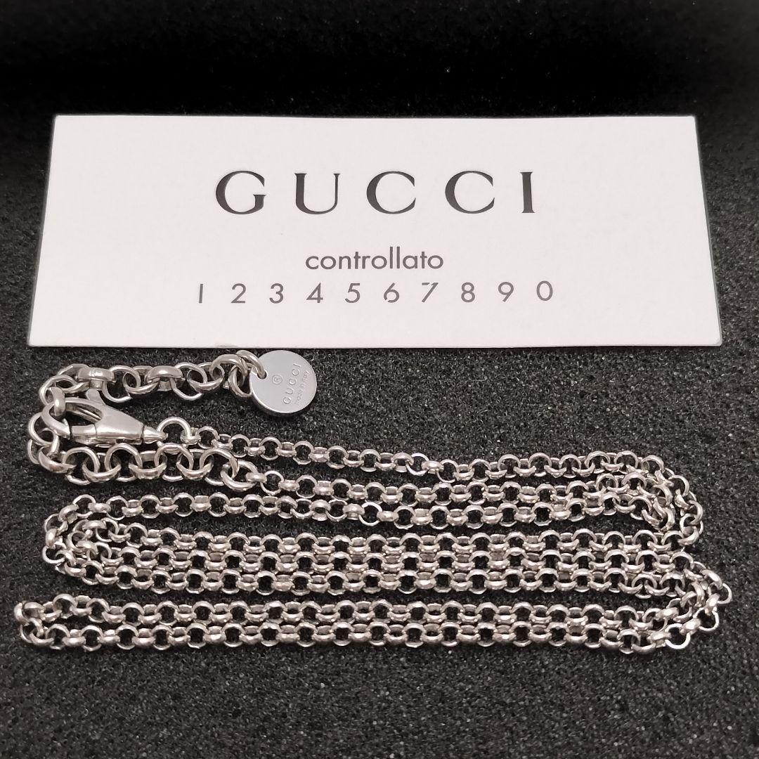 グッチ ブラック チェーン ネックレス 50cm シルバー925 グッチ ブラック チェーン ネックレス 50cm シルバー925 - メルカリ