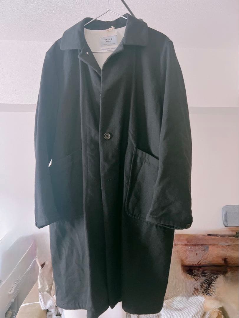 YAECA WRITE ダスターコート 黒 YAECA WRITE / アトリエコート | PEOPLE | ピープル