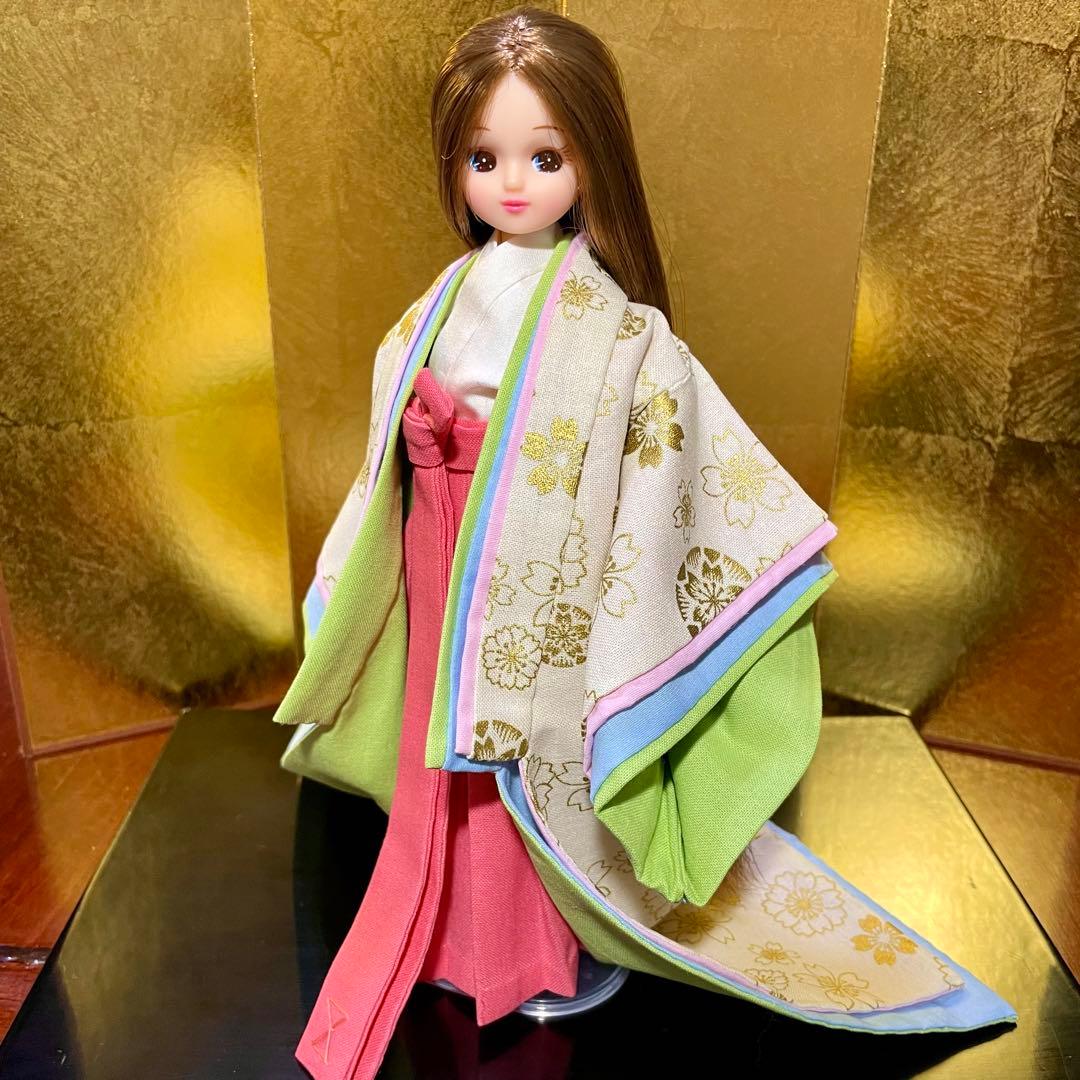 No.300再販 ミニチュア着物 小袿(十二単風) リカちゃん着物 着せ替え