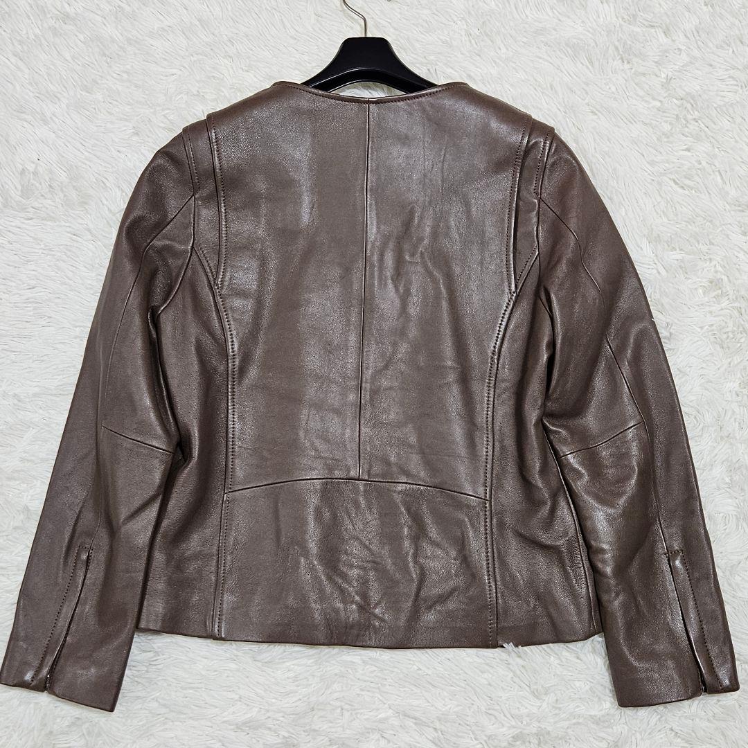 美品☆シップス レザージャケット シングルライダース ラムレザー