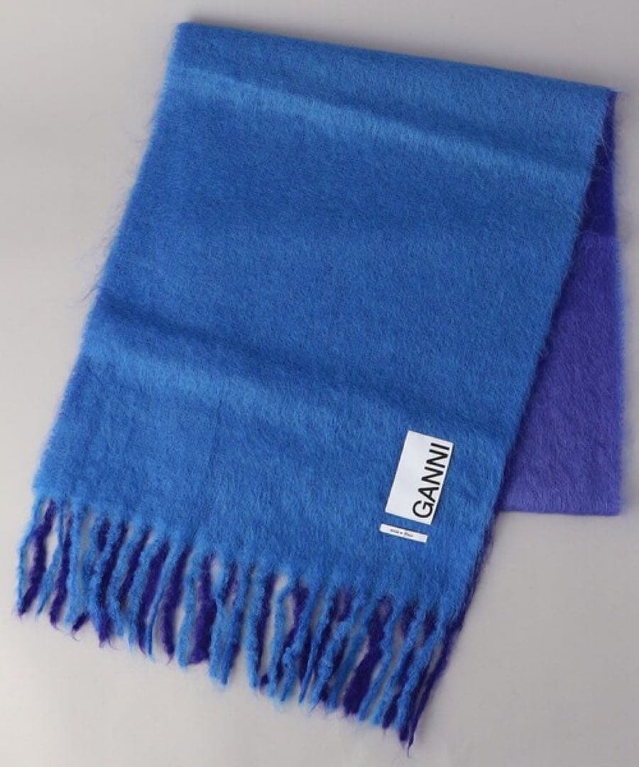 GANNI/ガニー モヘアマフラー GANNI（ガニー） マフラー Double Face Wool Solid Scarf レディース