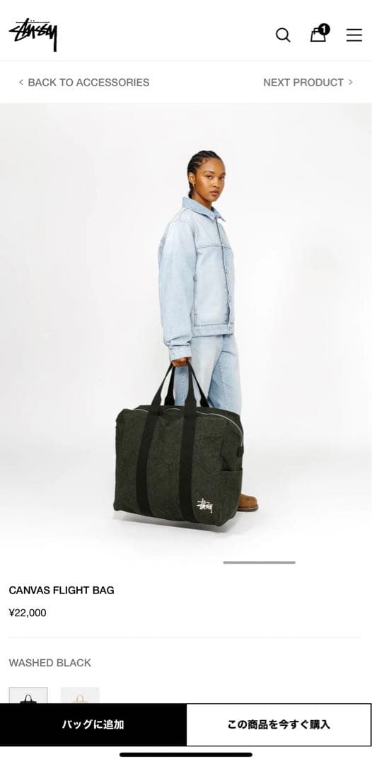 stussy CANVAS FLIGHT BAG - メルカリ